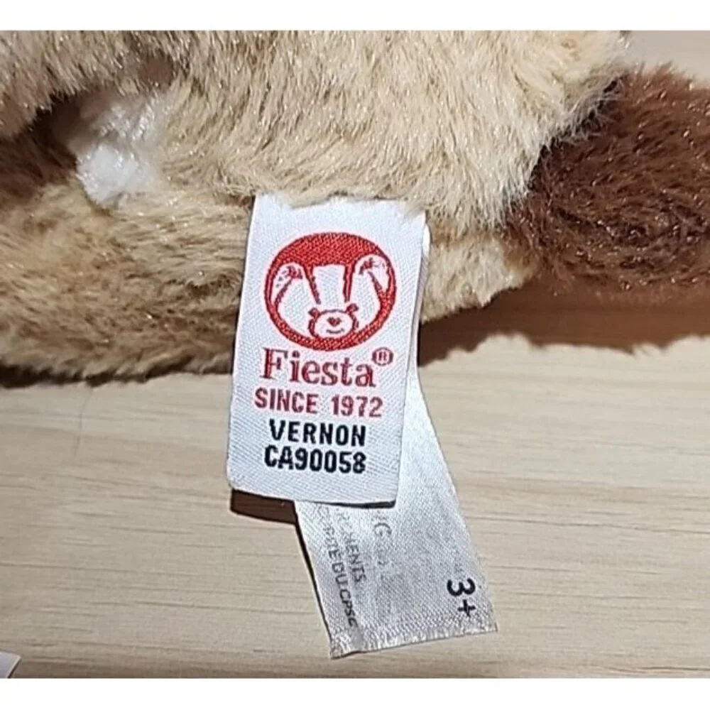Swaddle Babies Plush Toy Dog Big Brown Eyes 9 inches Fiesta Dog Only